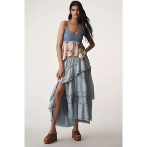 Anthropologie Pilcro Heritage Hanky-Hem Tank Cami Blouse Top Floral XS 280314